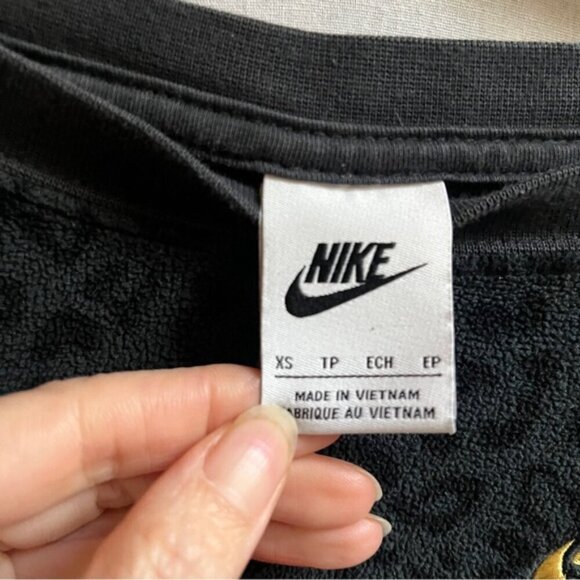 Nike animal print crew neck fleece sweatshirt Sz XS - Picture 5 of 8